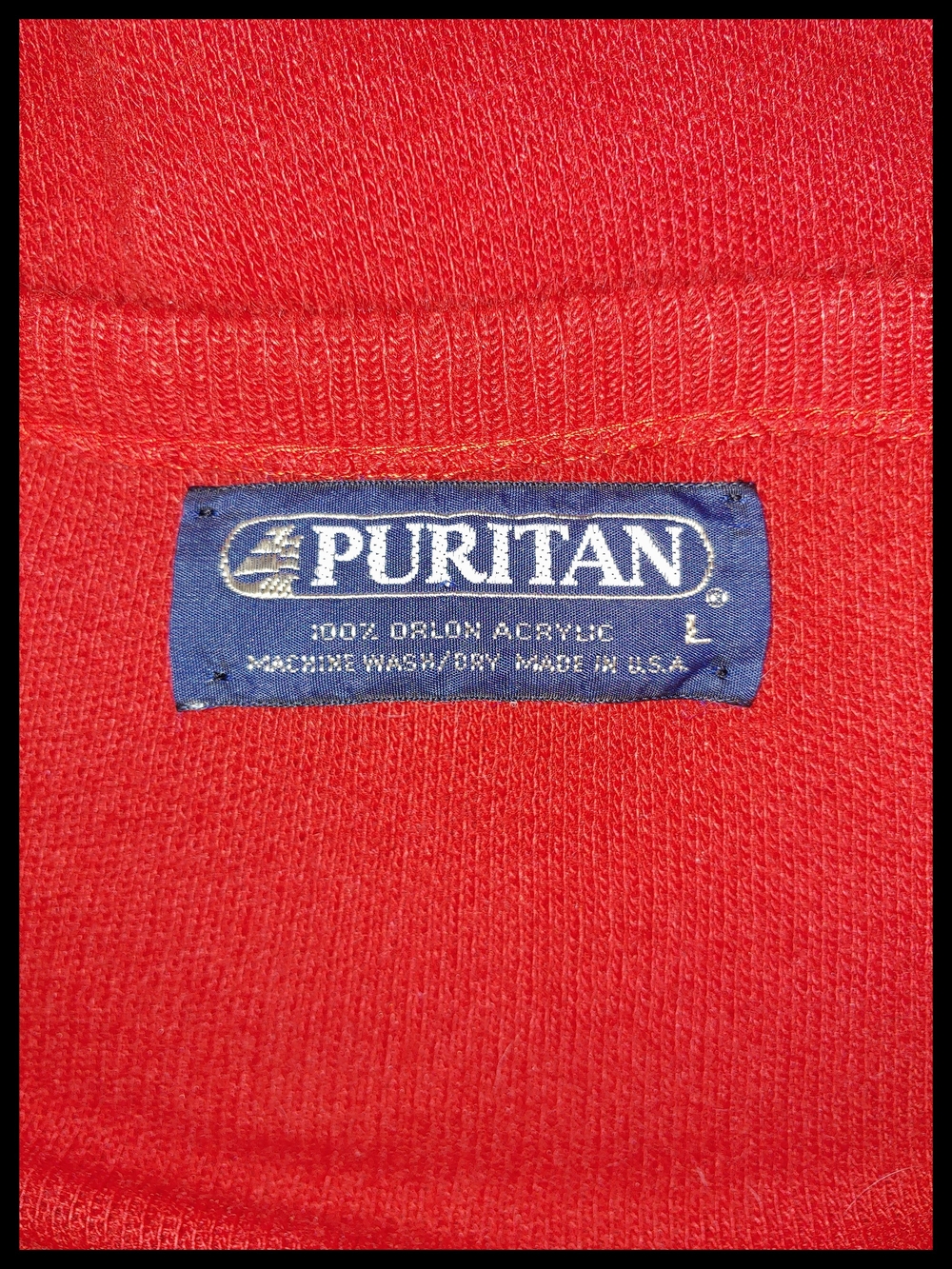 Vintage Puritan Red V-Neck Sweater - Picture 3 of 4
